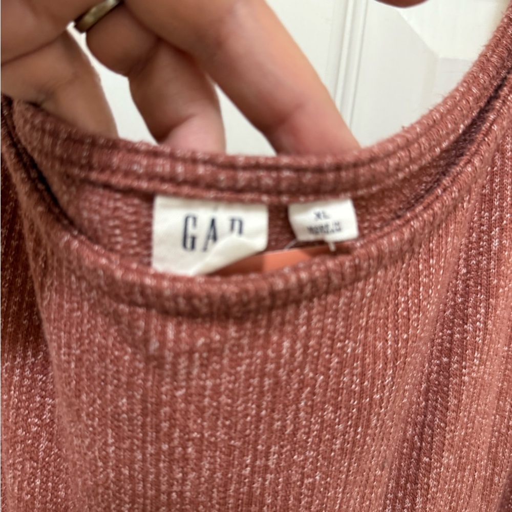 GAP Rust Sleeveless Jumpsuit with Wide-Leg Design - Picture 7 of 7